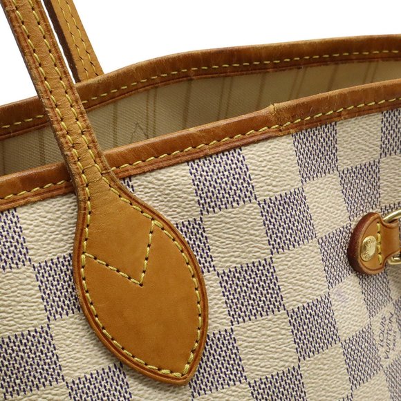 LOUIS VUITTON Damier Azur Neverfull MM Tote Bag Shoulder N51107 - Picture 10 of 10